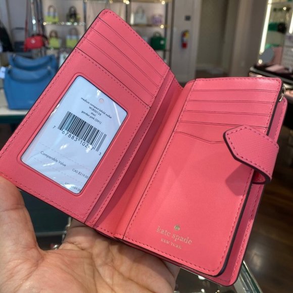 Staci Medium Compact Bifold Wallet Garden Pink - Picture 8 of 11